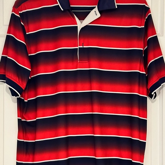 Men’s Red, White,and Blue Golf Shirt - Picture 3 of 7